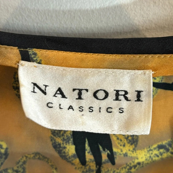 NATORI Sz L (estimated) Robe Zipper Closure Long Line Long Sleeve Sheen - Picture 2 of 7